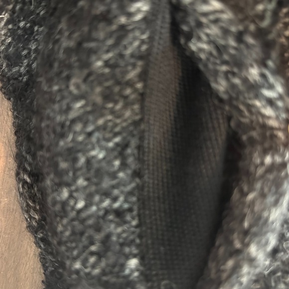 Kuna Cardigan Coat Womens XS Black Gray Boucle Knit Suri Baby Alpaca Whimsigoth - Picture 7 of 10